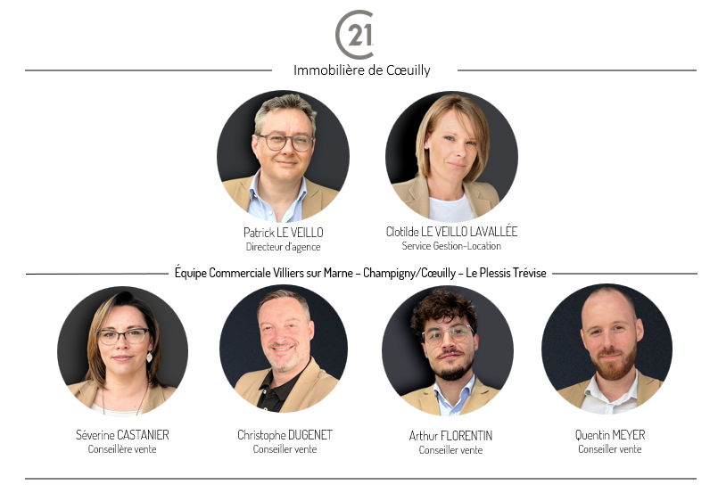 l'équipe de l'agence Immobilière de Coeuilly